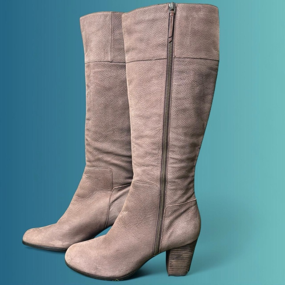 Women’s Size 9.5B - Cole Haan Taupe Brown Leather Knee High Boots - D41953